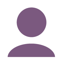 A basic vector drawing of the outline of a person, with a purple circle for a head and a purple semicircle for a body.