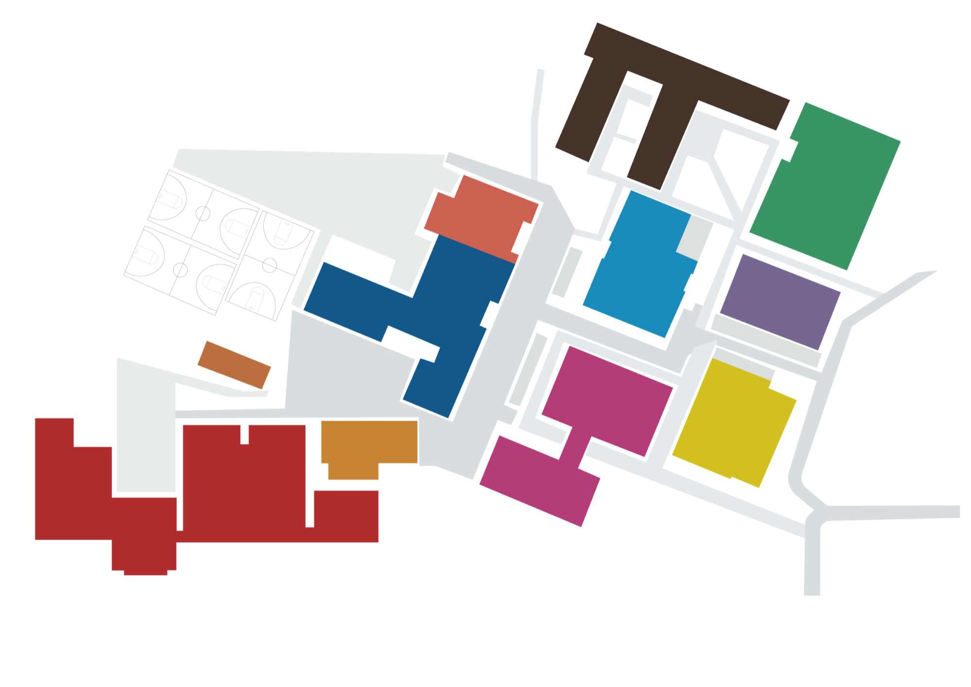 A map of the school grounds.